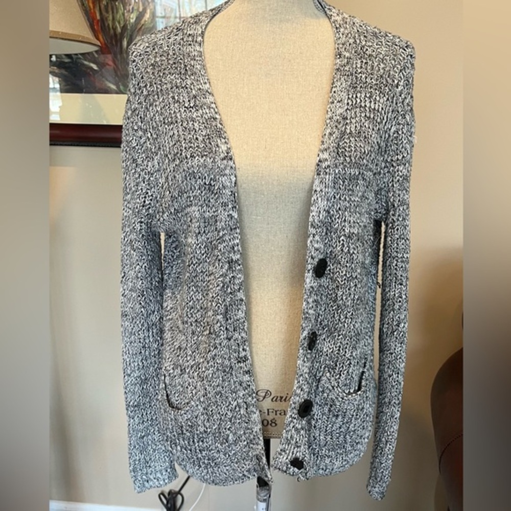 Black and white cardigan